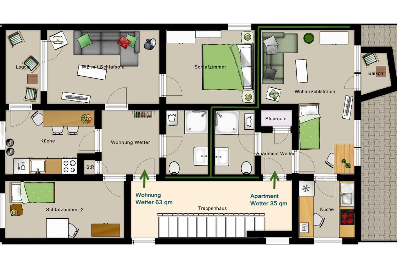 Haus Homann-Schneider, Wohnung Wetter Wetter  Exteriér fotografie